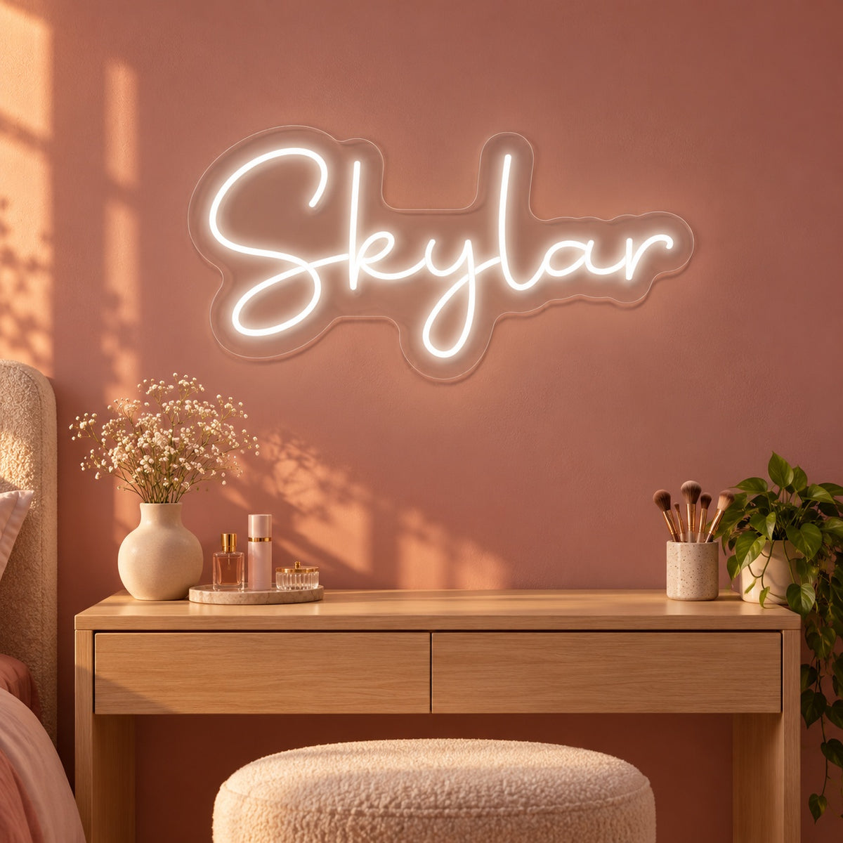 Skylar LED Neon Sign - advertising view