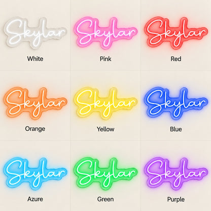 Skylar LED Neon Sign - nine-color grid