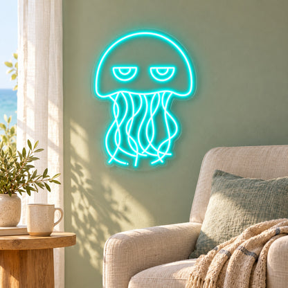 Sleepy Jellyfish LED Neon Sign - lifestyle view