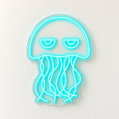 Sleepy Jellyfish LED Neon Sign - natural light view