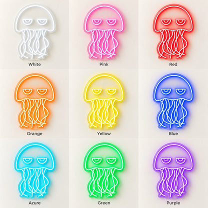 Sleepy Jellyfish LED Neon Sign - nine-color grid