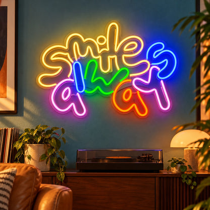 Smile Always LED Neon Sign - advertising view