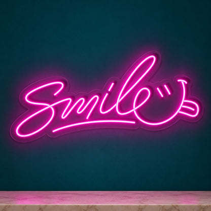 Smile Smiley Face LED Neon Sign - product hero