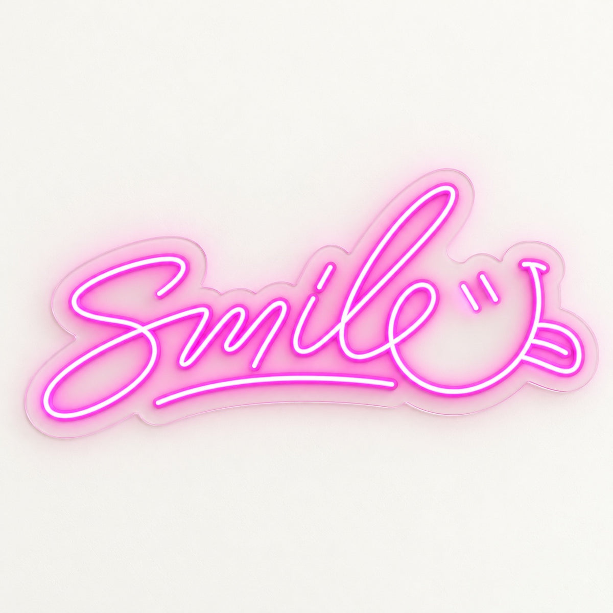 Smile Smiley Face LED Neon Sign - natural light view