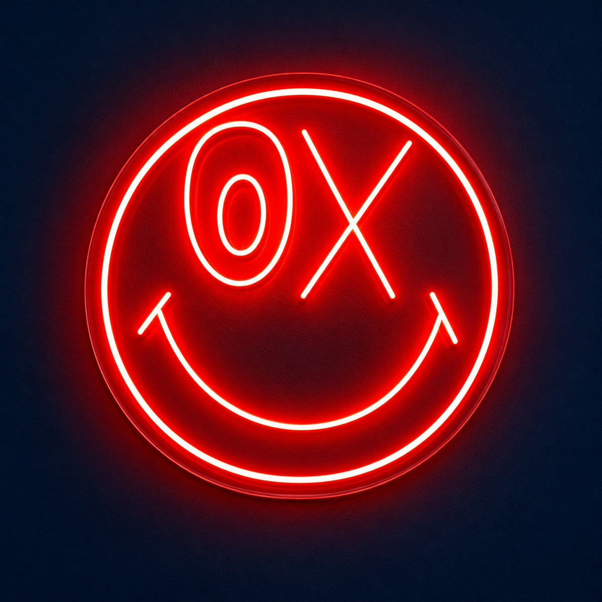 Smiley Face With X Eye LED Neon Sign - product hero
