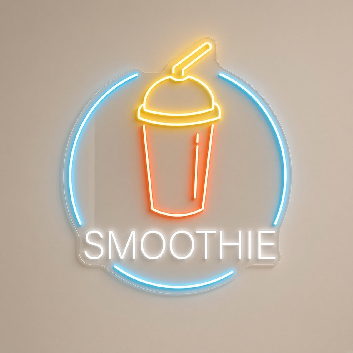 Smoothie LED Neon Sign - natural light view