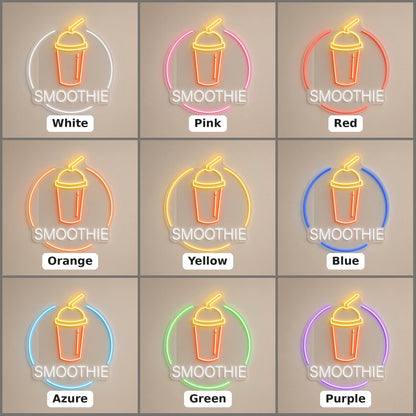 Smoothie LED Neon Sign - nine-color grid