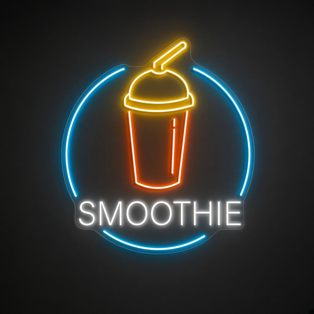 Smoothie with Cup and Straw for Juice Bar Cafe LED Neon Sign - product hero