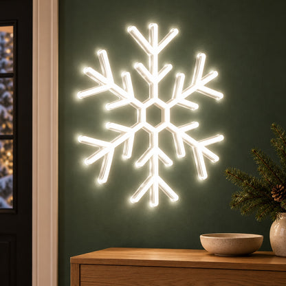 Snowflake LED Neon Sign - advertising view
