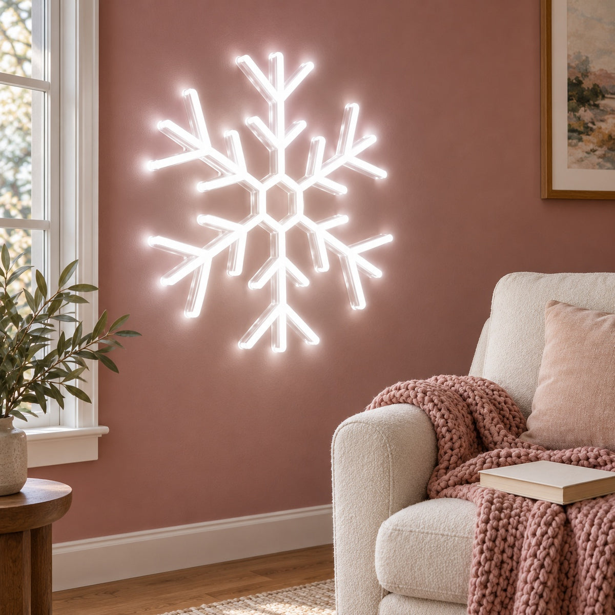 Snowflake LED Neon Sign - lifestyle view