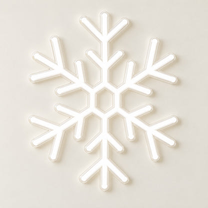 Snowflake LED Neon Sign - natural light view