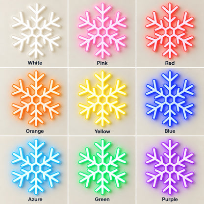 Snowflake LED Neon Sign - nine-color grid
