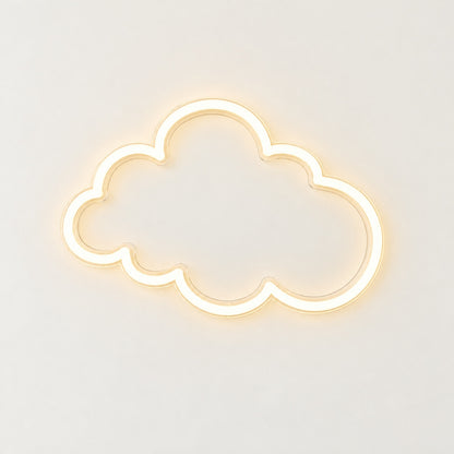 Soft Cloud Outline LED Neon Sign - natural light view