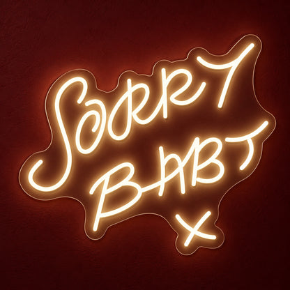 Sorry Baby LED Neon Sign - product hero