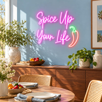 Spice Up Your Life LED Neon Sign - lifestyle view