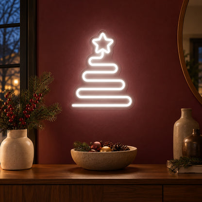 Star Christmas Tree LED Neon Sign - advertising view