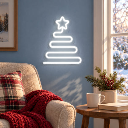 Star Christmas Tree LED Neon Sign - lifestyle view