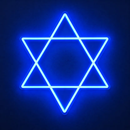 Star Of David LED Neon Sign - product hero