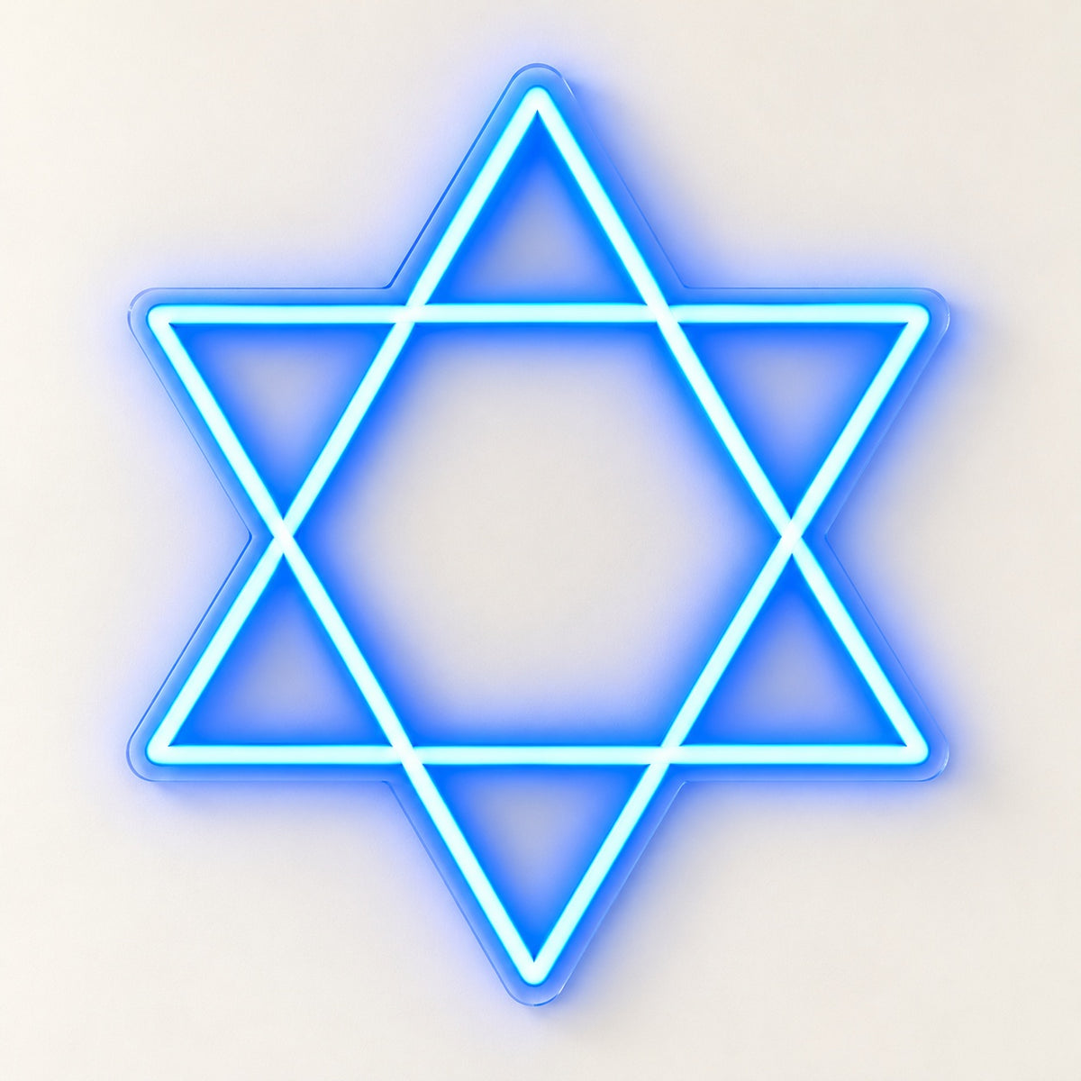 Star Of David LED Neon Sign - natural light view