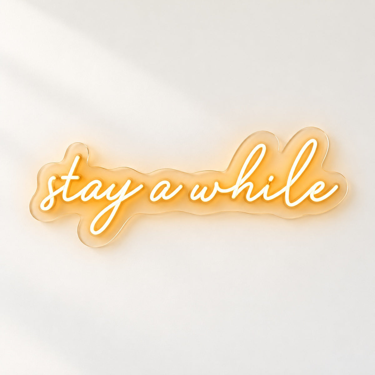 Stay A While LED Neon Sign - natural light view