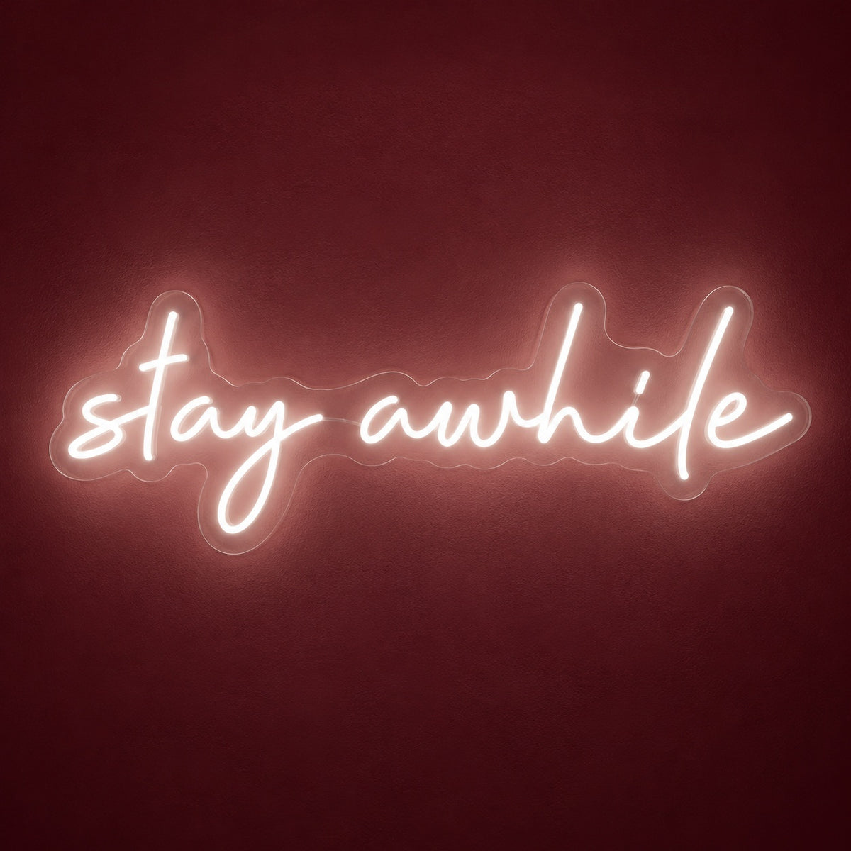 Stay Awhile LED Neon Sign - product hero