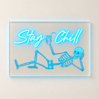 Stay Chill LED Neon Sign - natural light view