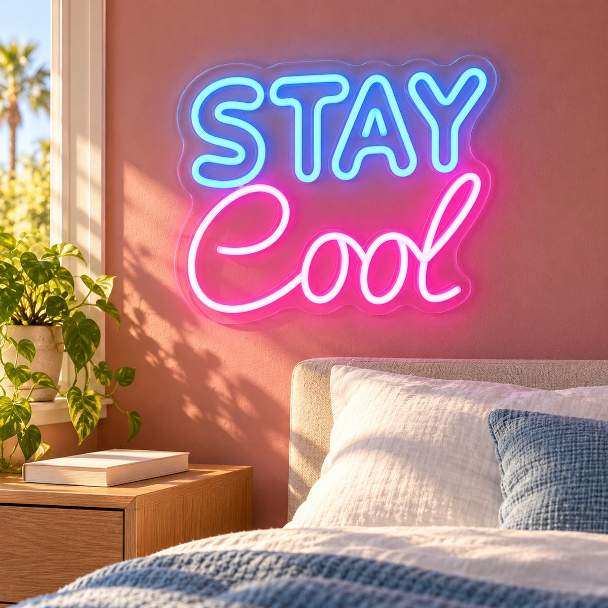 Stay Cool LED Neon Sign - lifestyle view