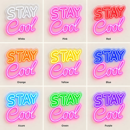 Stay Cool LED Neon Sign - nine-color grid