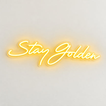 Stay Golden LED Neon Sign - natural light view