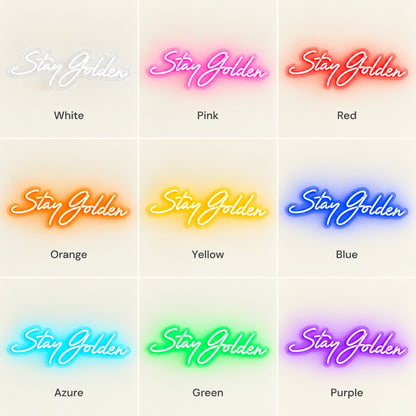Stay Golden LED Neon Sign - nine-color grid