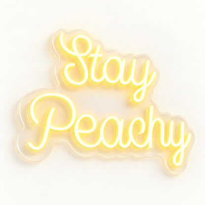 Stay Peachy LED Neon Sign - natural light view