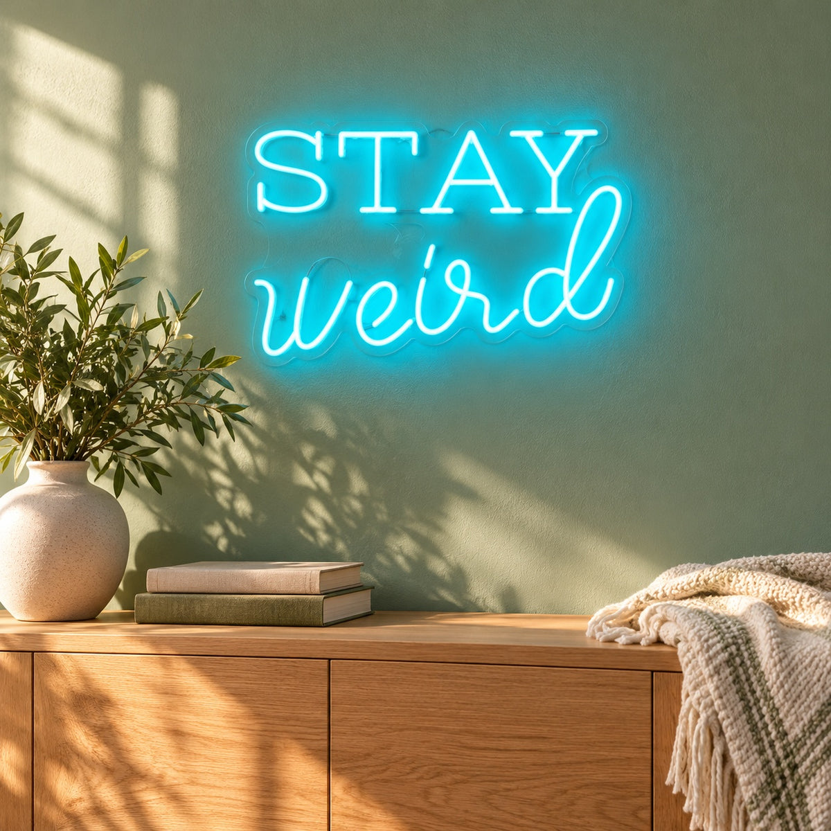 Stay Weird LED Neon Sign - lifestyle view