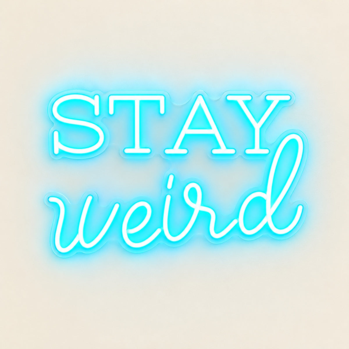 Stay Weird LED Neon Sign - natural light view