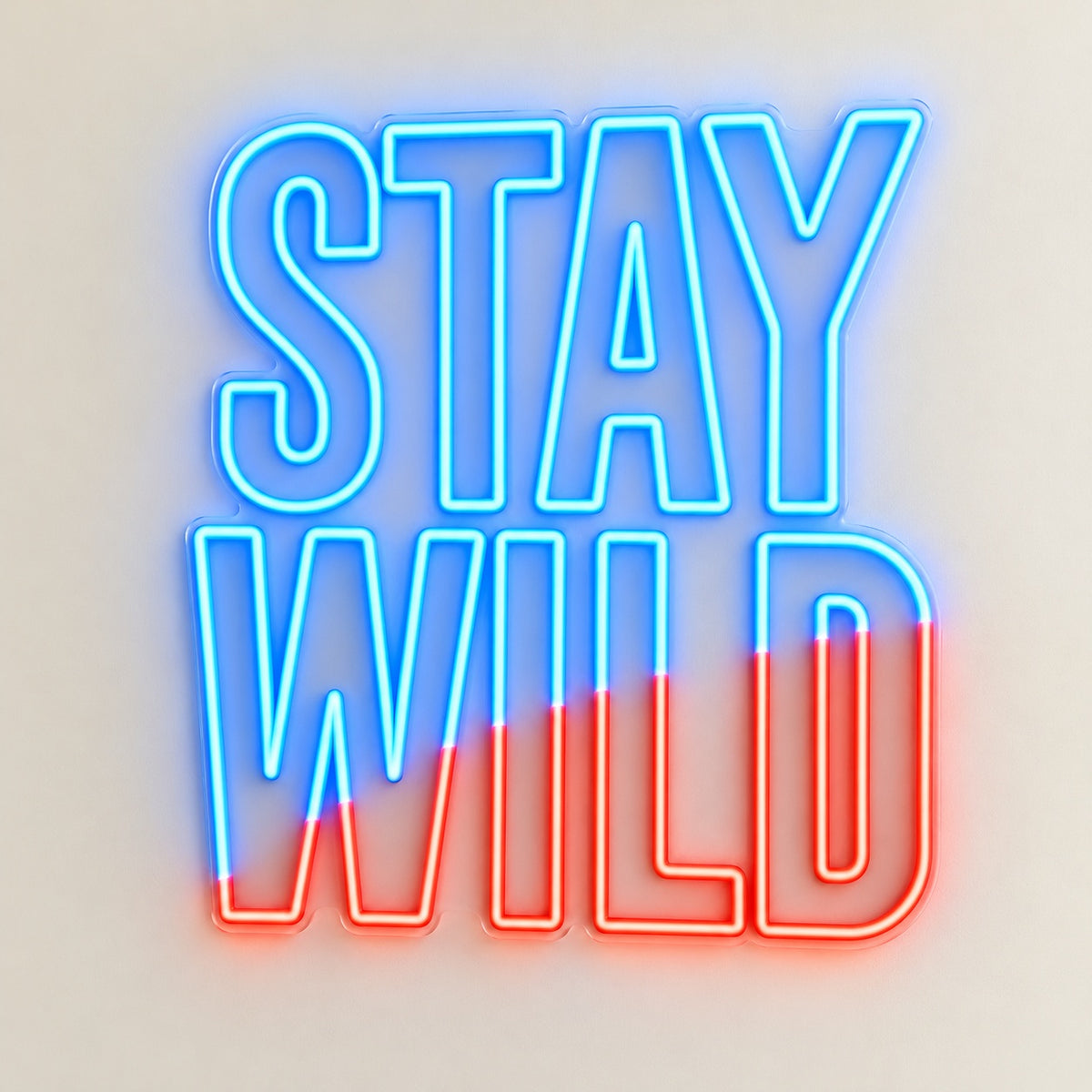 Stay Wild LED Neon Sign - natural light view