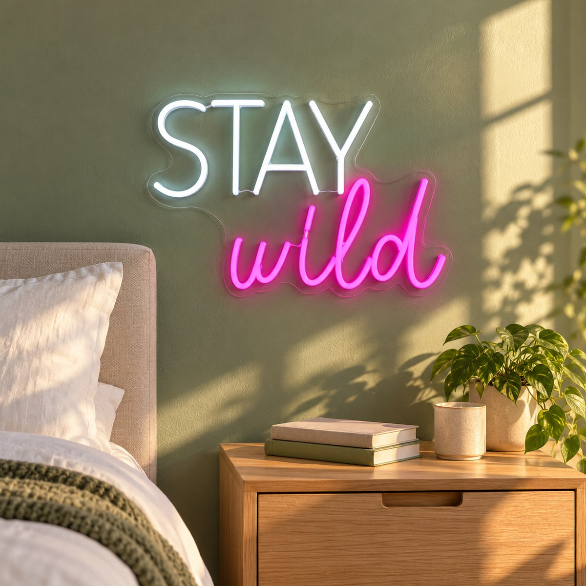 Stay Wild LED Neon Sign - lifestyle view