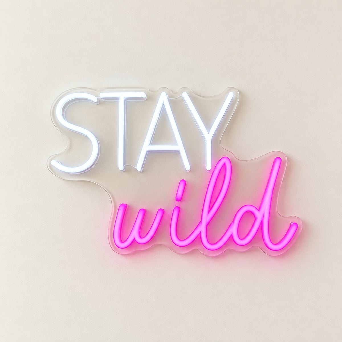 Stay Wild LED Neon Sign - natural light view