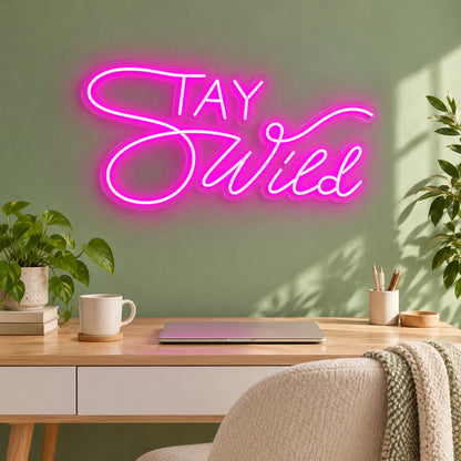 Stay Wild LED Neon Sign - lifestyle view