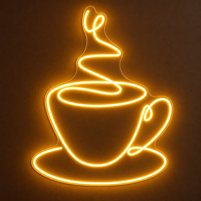 Steaming Coffee Cup LED Neon Sign - product hero
