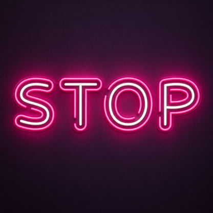 Stop LED Neon Sign - product hero