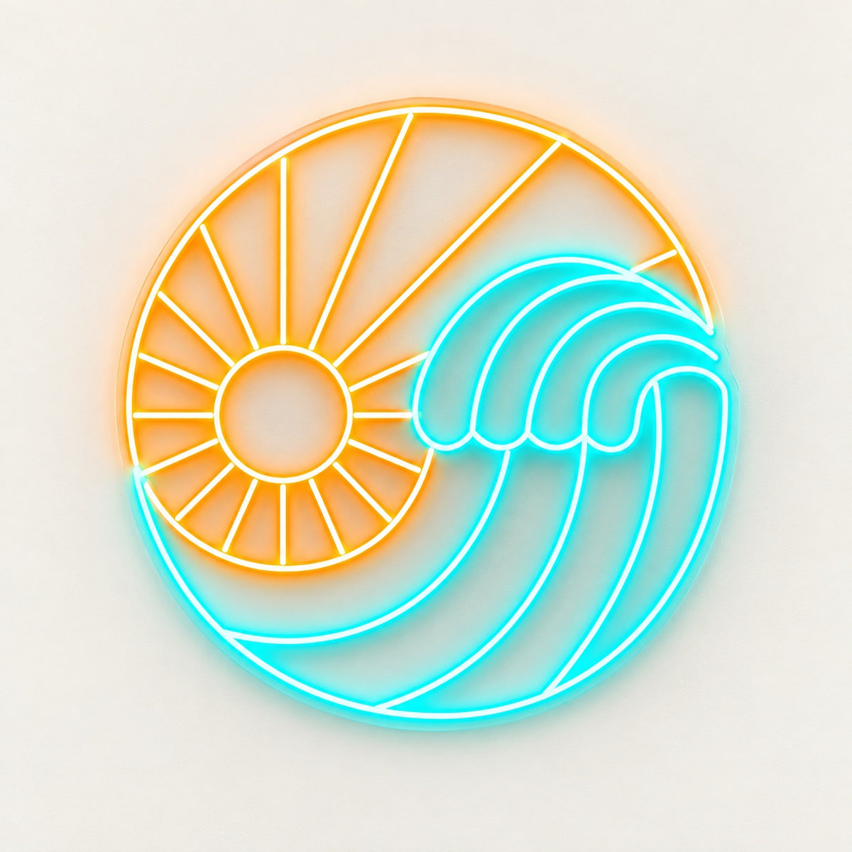 Sun Ocean Wave LED Neon Sign - natural light view