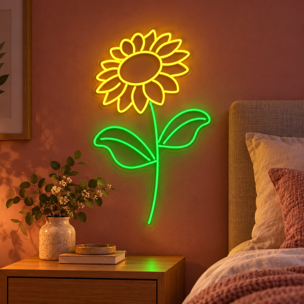 Sunflower LED Neon Sign - advertising view