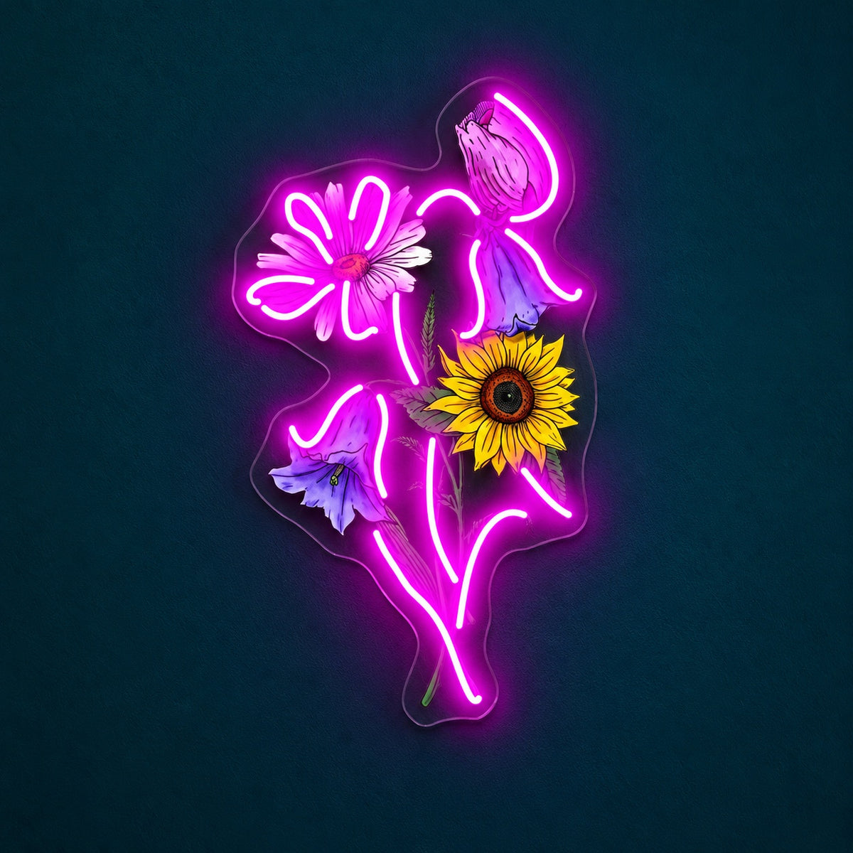 Sunflower Wildflower Bouquet LED Neon Sign - product hero