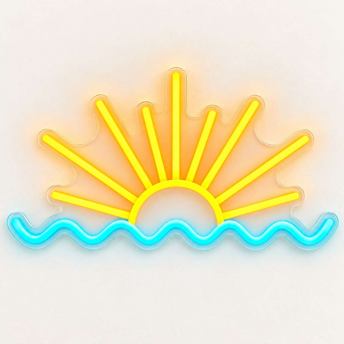 Sunrise Ocean Waves LED Neon Sign - natural light view