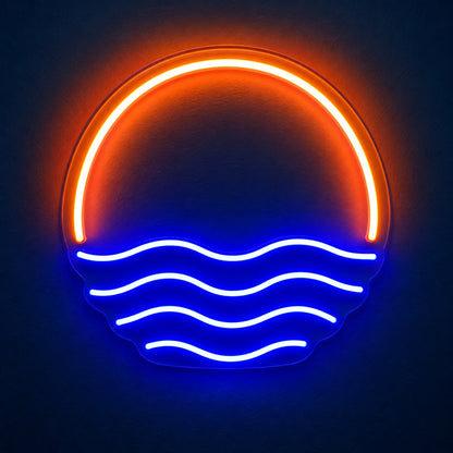 Sunset Ocean Waves LED Neon Sign - product hero
