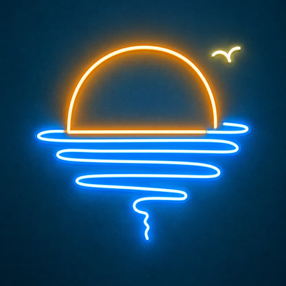 Sunset Ocean Waves LED Neon Sign - product hero