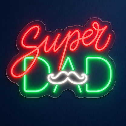 Super Dad LED Neon Sign - product hero