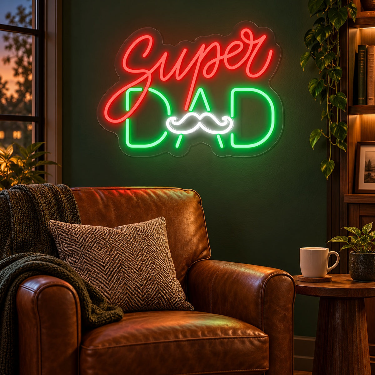 Super Dad LED Neon Sign - advertising view