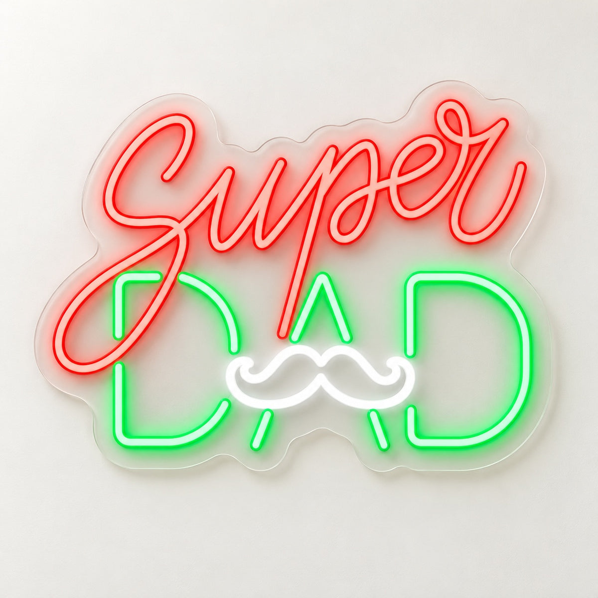 Super Dad LED Neon Sign - natural light view