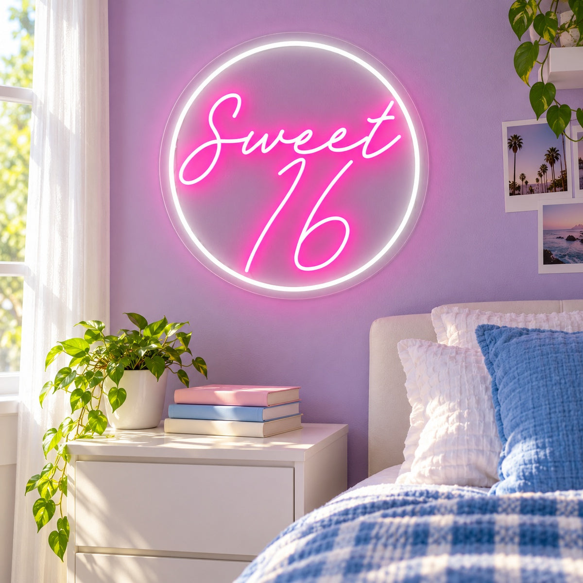 Sweet 16 LED Neon Sign - lifestyle view