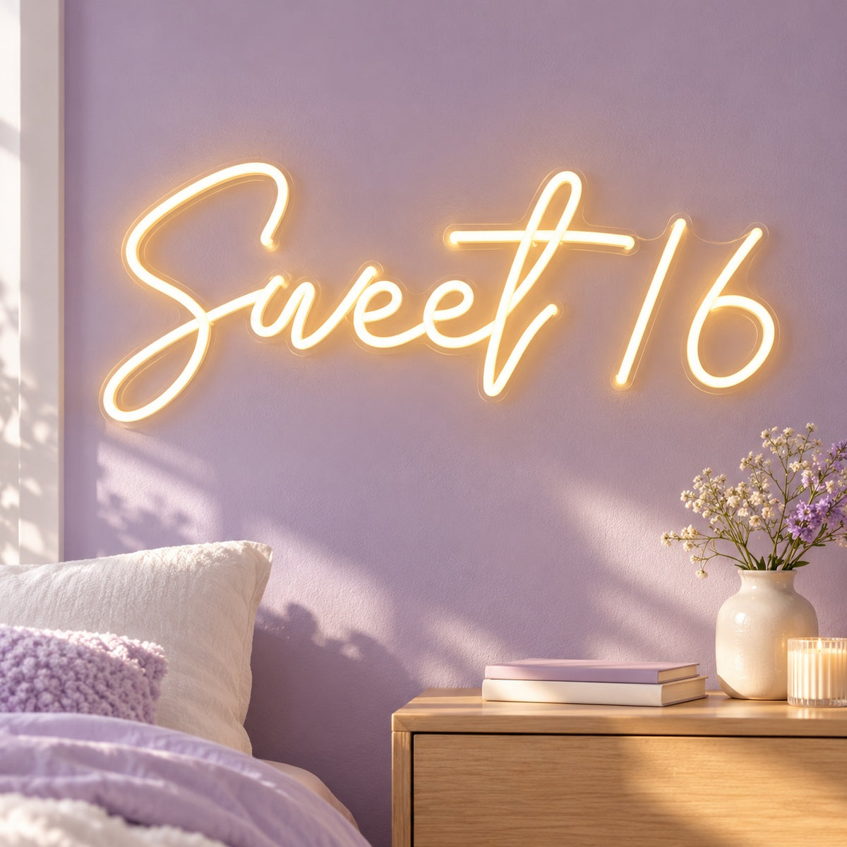 Sweet 16 LED Neon Sign - lifestyle view